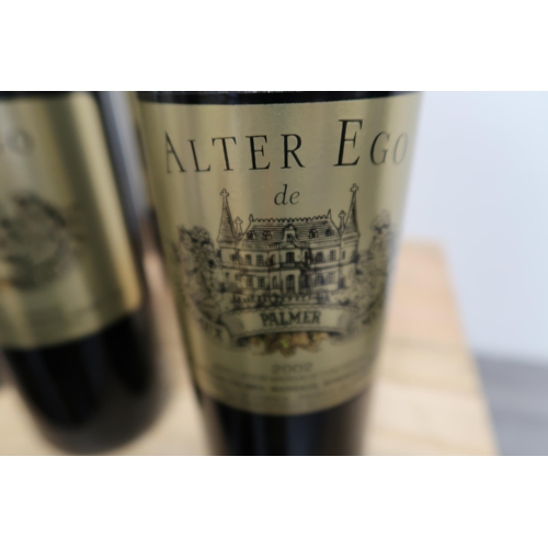 417 - 12 bottles of 75cl red wine, 2002 Chateau Palmer, Alter Ego de Palmer, Margaux, Bordeaux, retails fo... 