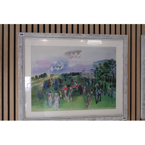 507 - Two Raoul Dufy 1877 - 1953 - Prints depicting ladies and gents at the races