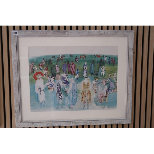 507 - Two Raoul Dufy 1877 - 1953 - Prints depicting ladies and gents at the races