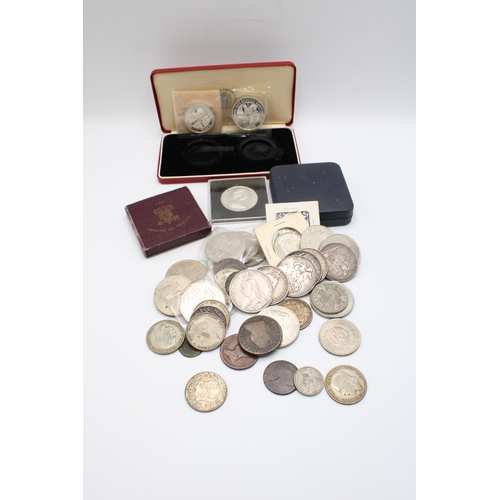 363 - A Selection of interesting coins to include English Victorian Silver Milled, Irish Silver Commemorat... 