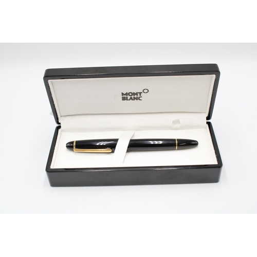 447 - A Mont Blanc Meisterstuck 4810, 14.5cm, 14k Nib. In Black Gloss Case