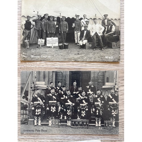 380 - A collection of 41 military post cards, First World War era, including an image of the 1st Battalion... 