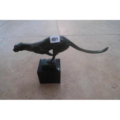 451 - Miguel Fernando Lopez (called Milo, Portuguese, b. 1955), Running Cheetah, green patinated bronze, c... 