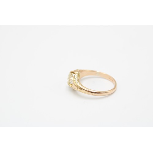  An 18ct Tested Late 19th, Early 20th Century 0.70ct Old Cut Diamond Ring. Central 'Buttercup' Styled... 