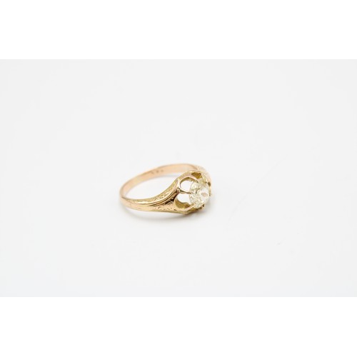  An 18ct Tested Late 19th, Early 20th Century 0.70ct Old Cut Diamond Ring. Central 'Buttercup' Styled... 