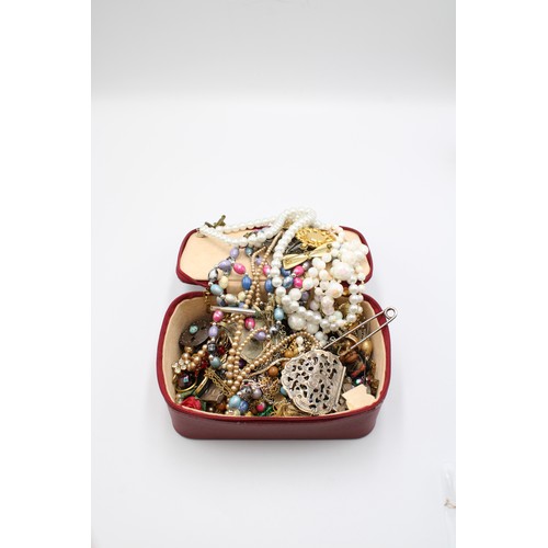  A Mixed Group of Silver & Costume Jewellery to include Silver Buckles, Pearls ect&nbsp;