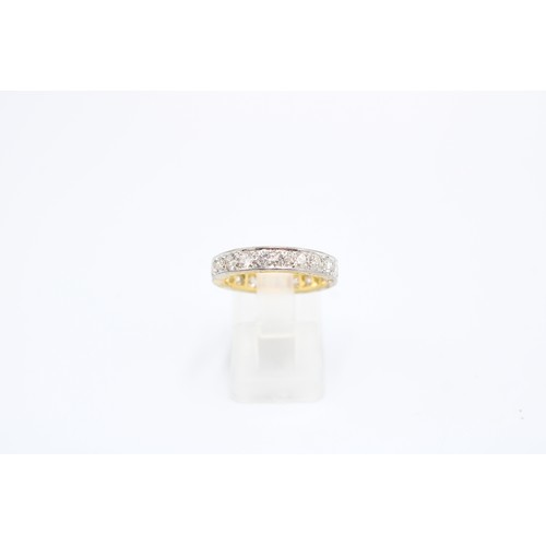  An 18ct Diamond Full Eternity Ring, Featuring approximately 1.5ct of Transitional Cut Diamonds. Side... 