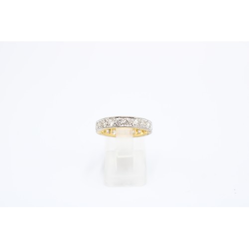  An 18ct Diamond Full Eternity Ring, Featuring approximately 1.5ct of Transitional Cut Diamonds. Side... 