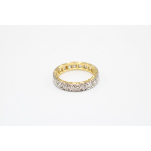  An 18ct Diamond Full Eternity Ring, Featuring approximately 1.5ct of Transitional Cut Diamonds. Side... 