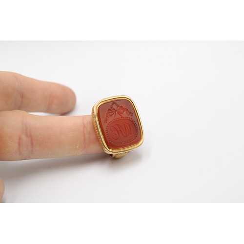  A collection of eleven hardstone fob seals, late 19th and early 20th centuries, bloodstone, carnelia... 
