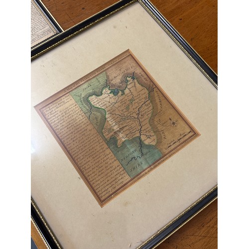 501 - A group of four maps, including two of Cambridgeshire, one of Huntington and one of King's Lynn, fra... 