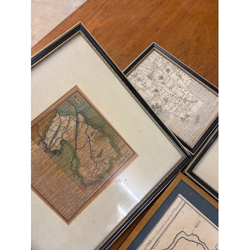 501 - A group of four maps, including two of Cambridgeshire, one of Huntington and one of King's Lynn, fra... 