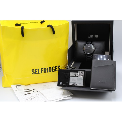 236 - A Rado Black Ceramic Watch Model R27741182 from the Swiss Ultra Slim Range with Its Original Purchas... 