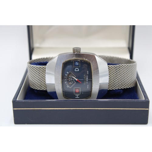 237 - Vintage 1970s Swiss Made Sicura Jump Hour 17 Jewel Watch (Working)&nbsp;