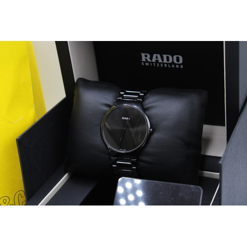 236 - A Rado Black Ceramic Watch Model R27741182 from the Swiss Ultra Slim Range with Its Original Purchas... 