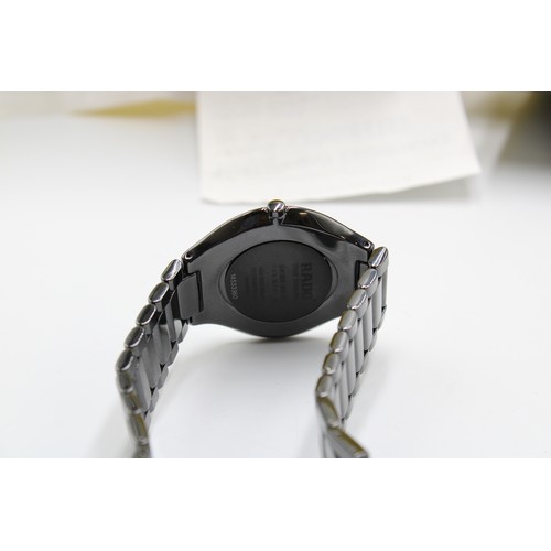 236 - A Rado Black Ceramic Watch Model R27741182 from the Swiss Ultra Slim Range with Its Original Purchas... 