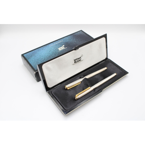 456 - A Montblanc Noblesse Slimline Set including Rollerball and Fountain Pen