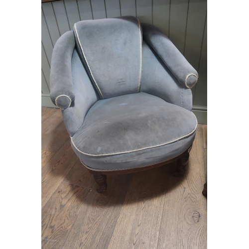 630 - A 19th century mahogany and inlaid armchair