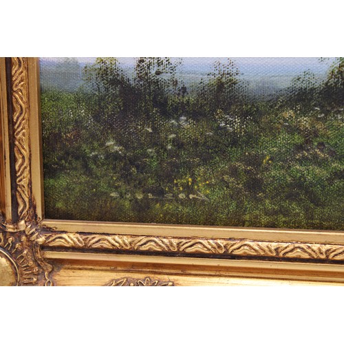506 - Gerald Coulson (1926-2021), Oil On Canvas depicting country lane with trees & cottage within woo... 
