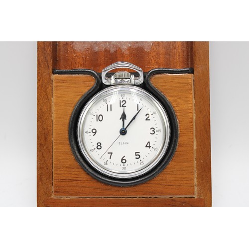  A Military Issue Open Faced Elgin Chronometer Pocket Watch. Featuring a signed White Enamel Dial wit... 