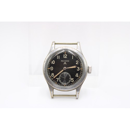  A British Military Record Watch,&nbsp;Movement:&nbsp;15J, manual wind, cal. 022K. Case:&nbsp;Diamete... 