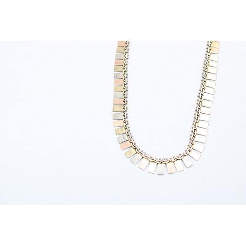  A 9ct tri-coloured gold necklace, London, 1902, hallmarked, length 42.5cm, weight 12g