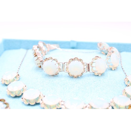  A Small Group of Costume & Silver Jewellery items to include a Silver and Opalite Set together w... 