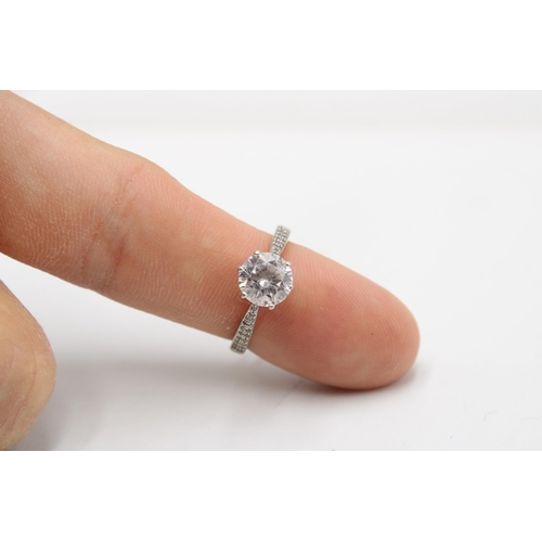 40 - A 9ct White Gold Lab-Grown Diamond Solitaire Ring, Approximately 1ct&nbsp;Weight: 2.40g Size: O... 