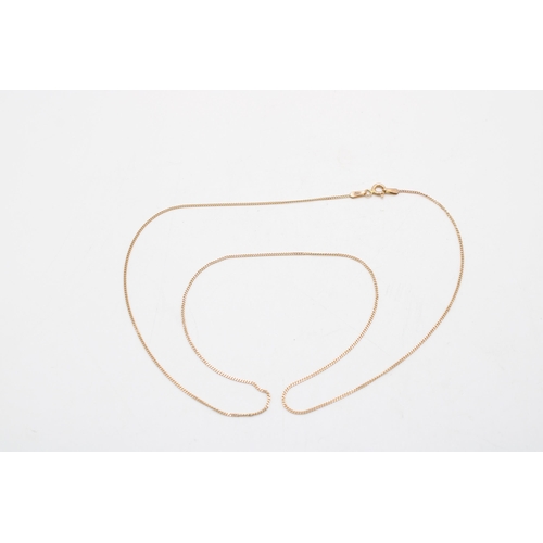  A fine curb link chain. Stamped 585. Length 510mm. Weight 1.62 grams