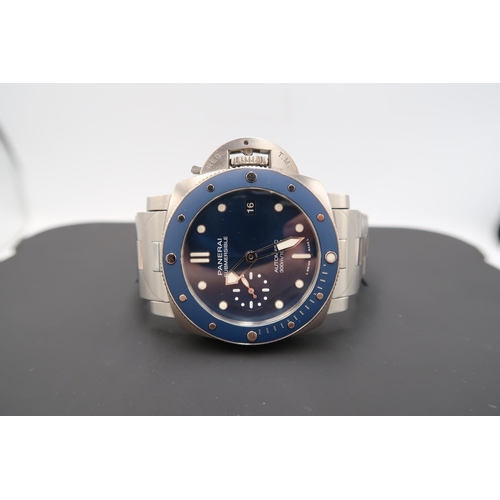 259 - An Automatic Panerai Submersible, Reference: PAM01068, 42mm, 2022 with full box and papers. Featurin... 