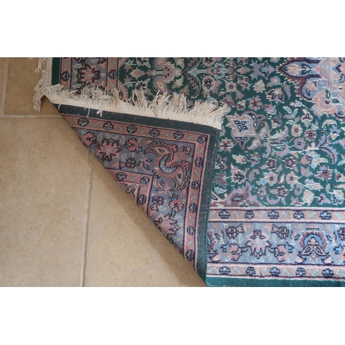 577 - A Green Persian Style Nain Rug 185cm x 120cm&nbsp;