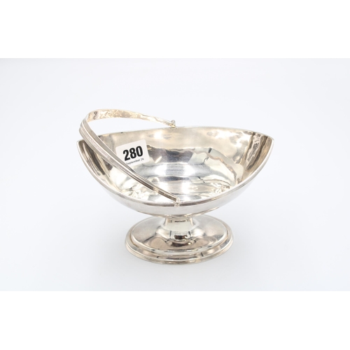  A silver pedestal basket, Peter and Ann Bateman, London, 1797, swing handle, reed borders, width 17c... 