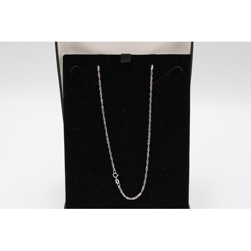  A 9ct white gold chain, struck 375 length 40cm, weight 1.64g