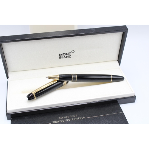 416 - A&nbsp;Montblanc Meisterstuck LeGrand Rollerball, black, original case, service guide and outer box
