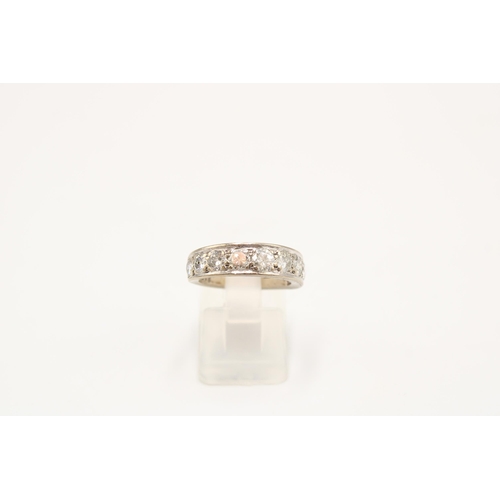  A brilliant cut diamond nine stone band ring. Estimated total weight 1.95cts, G/H colour, I1/I2 clar... 