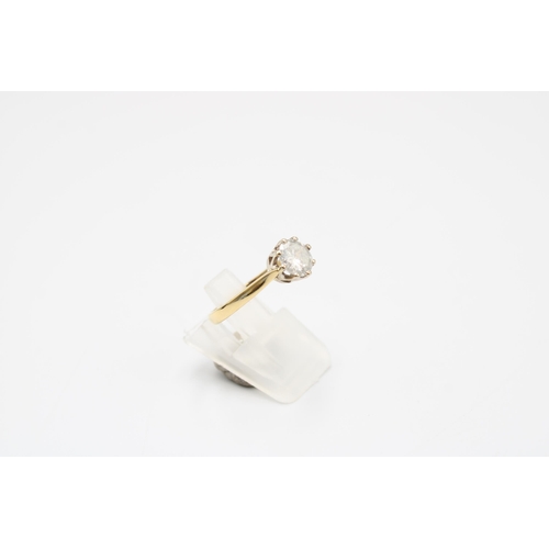 82 - An 18ct gold and diamond solitaire ring, the diamond weight 1.2 carats and diameter 7.7mm, hallmarke... 