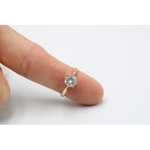 82 - An 18ct gold and diamond solitaire ring, the diamond weight 1.2 carats and diameter 7.7mm, hallmarke... 