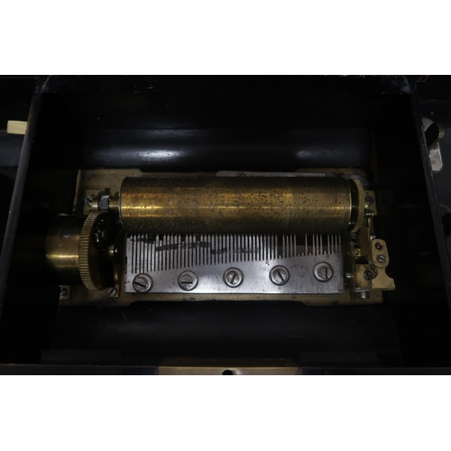 623 - A 19th century music box for restoration - Width 43cm