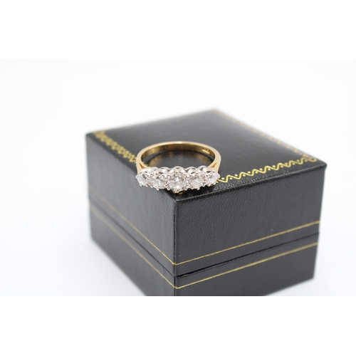  An 18ct Diamond Five Stone Ring, Approximately 1.4ct of Transitional Cut Diamonds. SI1/2 G/H. Head S... 