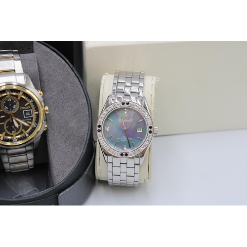  A Group of Watches to include a Gem Set Stainless Steel Quartz Ingersoll, Citizen Eco-Drive and a me... 