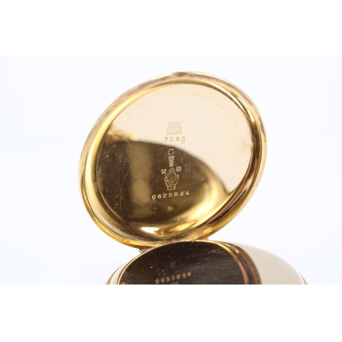  An 18ct Open Faced Pocket watch, Featuring a silvered dial with stylised arabic numerals, subsidiary... 