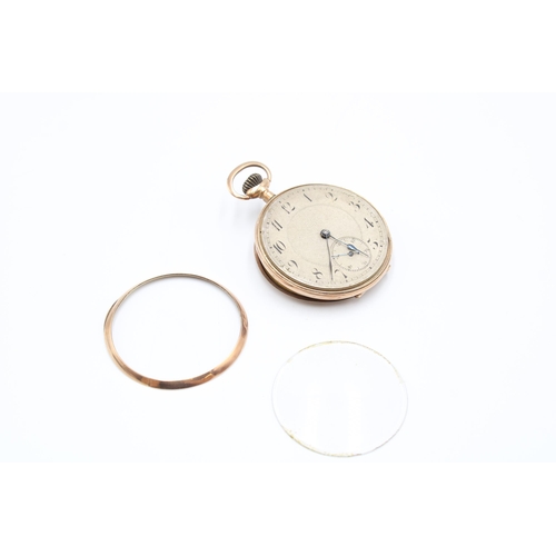  A 14ct Tested Open Faced Pocket Watch, Not in working order. Gross Weight: 53.34g