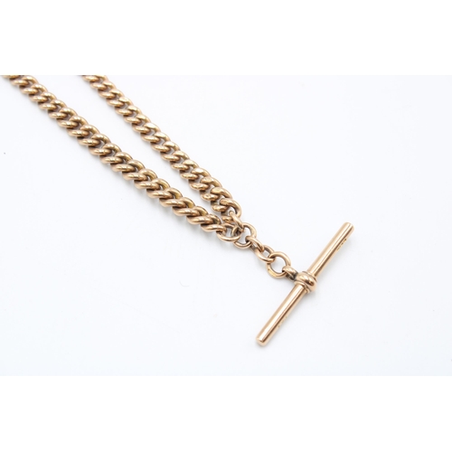  An Early 20th Century Rose Gold T-Bar Curb Necklace&nbsp;Weight: 30.90g Length: 36cm&nbsp;... 