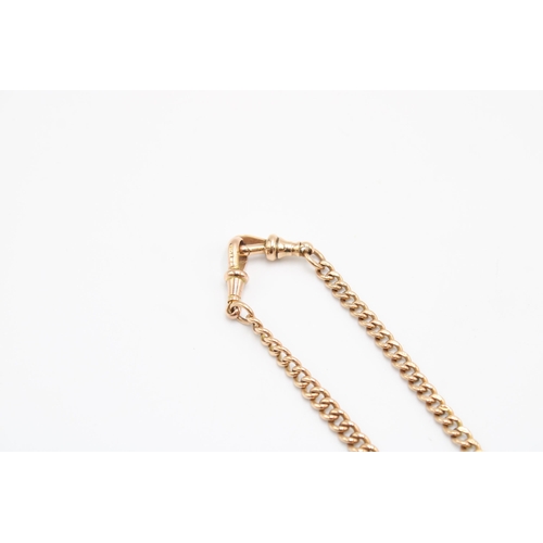  An Early 20th Century Rose Gold T-Bar Curb Necklace&nbsp;Weight: 30.90g Length: 36cm&nbsp;... 