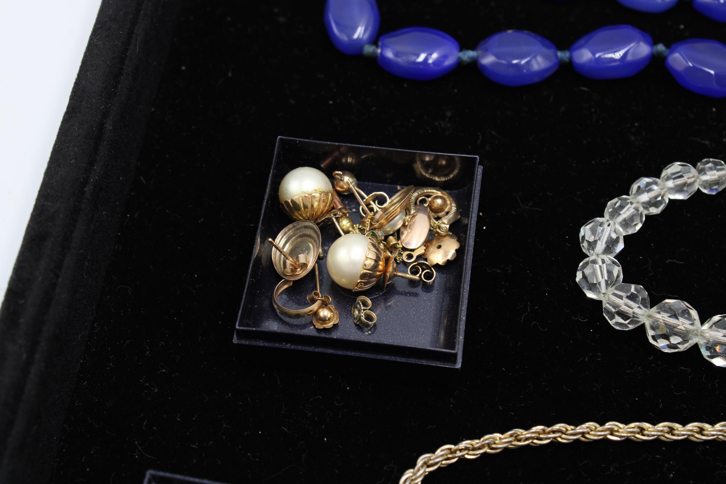 An assortment of items to include earrings, butterfly backs and clasps ...