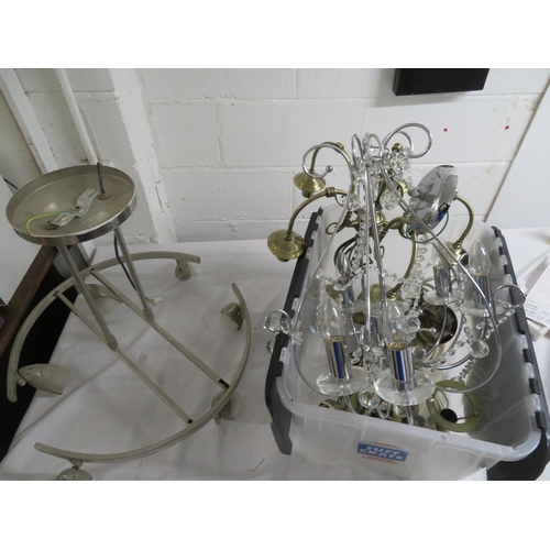 3 - Box of ceiling and wall light fittings inc candelabras