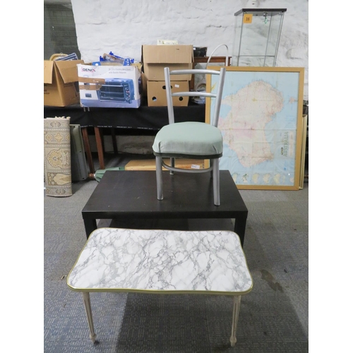 416 - 2 Coffee tables and a chair