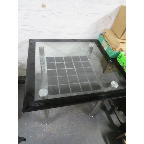 421 - Glass dining table