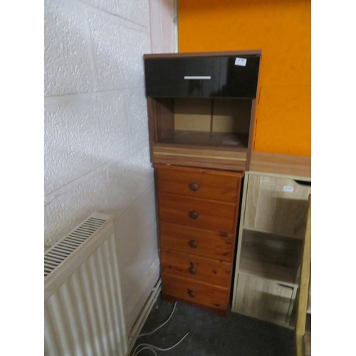 429 - Pine set of drawers and modern bedside