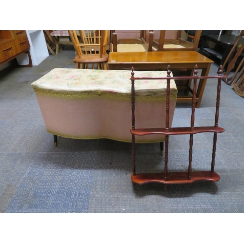 445 - Lloyd Loom style bedding box and wotnot